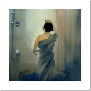 Woman in Bathrobe Posters and Art